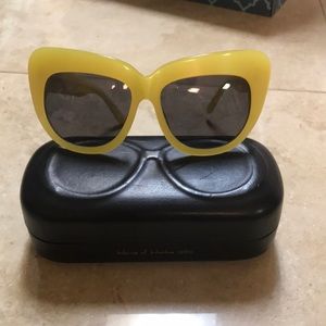House of Harlow Chelsea yellow sunglasses
